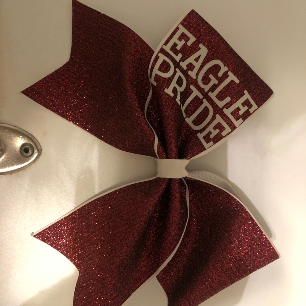 Eagle pride cheer bow